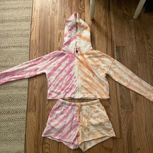 WSLY Ecosoft cropped tie dye set